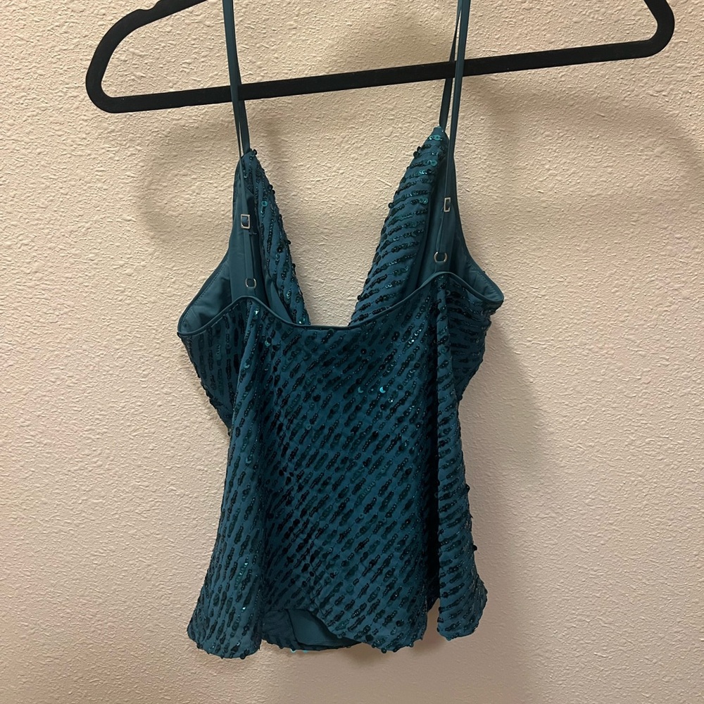 NBD Teal Sequin Women's Top - Picture 3 of 4